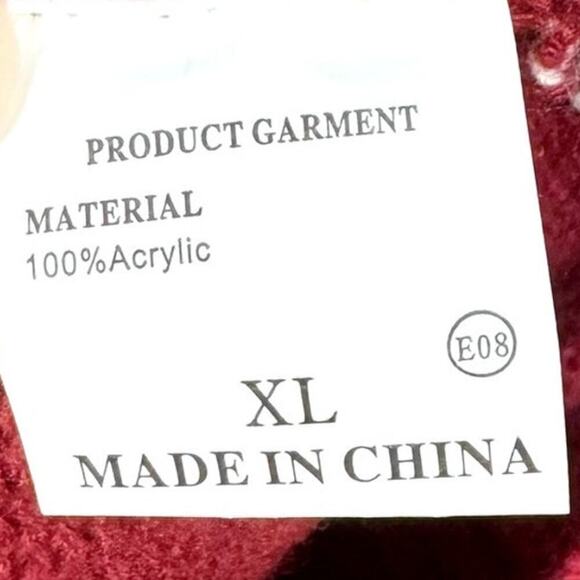 Burgundy Red Snowman with Scaft Christmas Holiday Winter Sweater Women's Size XL - Picture 7 of 11